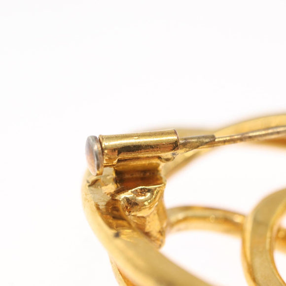 CHANEL COCO Mark Brooch metal Gold CC Auth ka1598
