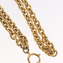 CHANEL COCO Mark Necklace metal Gold CC Auth ka1600-4