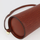 LOUIS VUITTON Epi Soufflot Pouch Accessory Pouch Brown LV Auth ka1602-15