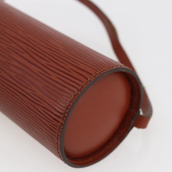 LOUIS VUITTON Epi Soufflot Pouch Accessory Pouch Brown LV Auth ka1602