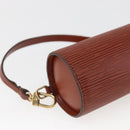 LOUIS VUITTON Epi Soufflot Pouch Accessory Pouch Brown LV Auth ka1602-17
