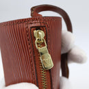 LOUIS VUITTON Epi Soufflot Pouch Accessory Pouch Brown LV Auth ka1602-9