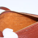 LOUIS VUITTON Epi Soufflot Pouch Accessory Pouch Brown LV Auth ka1602-10