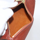 LOUIS VUITTON Epi Soufflot Pouch Accessory Pouch Brown LV Auth ka1602-11