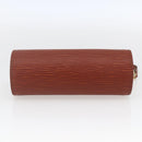 LOUIS VUITTON Epi Soufflot Pouch Accessory Pouch Brown LV Auth ka1602-5