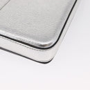 BURBERRY Chain Shoulder Bag Leather Gold Silver Auth ka1604M-16