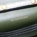 BURBERRY Chain Shoulder Bag Leather Gold Silver Auth ka1604M-22