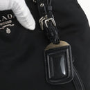 PRADA Hand Bag Nylon 2way Black Silver Auth ka1605V-20