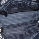 PRADA Hand Bag Nylon 2way Black Silver Auth ka1605V-10