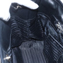 PRADA Hand Bag Nylon 2way Black Silver Auth ka1605V-24