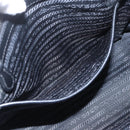 PRADA Hand Bag Nylon 2way Black Silver Auth ka1605V-25