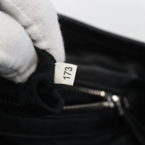 PRADA Hand Bag Nylon 2way Black Silver Auth ka1605V