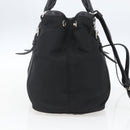 PRADA Hand Bag Nylon 2way Black Silver Auth ka1605V-3