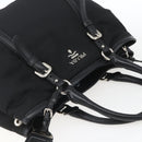 PRADA Hand Bag Nylon 2way Black Silver Auth ka1605V-6