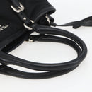 PRADA Hand Bag Nylon 2way Black Silver Auth ka1605V-7