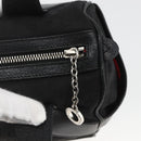BVLGARI Logo Mania Hand Bag Canvas Black Silver Auth ka1611-10