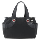 BVLGARI Logo Mania Hand Bag Canvas Black Silver Auth ka1611-13