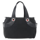 BVLGARI Logo Mania Hand Bag Canvas Black Silver Auth ka1611-2