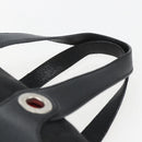 BVLGARI Logo Mania Hand Bag Canvas Black Silver Auth ka1611-8