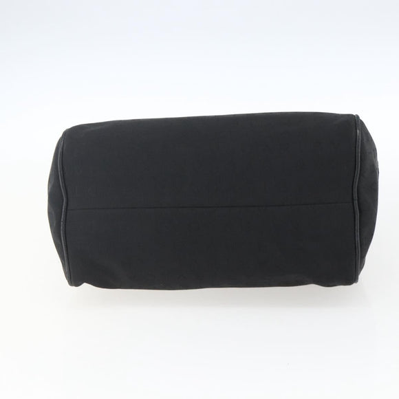 BVLGARI Logo Mania Hand Bag Canvas Black Silver Auth ka1611