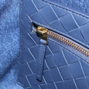 BOTTEGA VENETA Small Flap Hand Bag Denim 2way Blue Gold Auth ka1612SAM-22