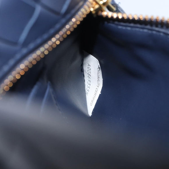 BOTTEGA VENETA Small Flap Hand Bag Denim 2way Blue Gold Auth ka1612SAM