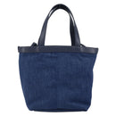 BOTTEGA VENETA Small Flap Hand Bag Denim 2way Blue Gold Auth ka1612SAM-2