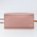 Salvatore Ferragamo Vala Hand Bag Leather 2way Pink Gold Auth ka1614-5