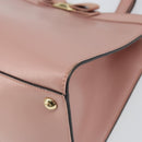 Salvatore Ferragamo Vala Hand Bag Leather 2way Pink Gold Auth ka1614-10
