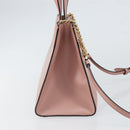 Salvatore Ferragamo Vala Hand Bag Leather 2way Pink Gold Auth ka1614-4