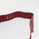 VERSACE Shoulder Bag Leather Red Silver Auth ka1616-15