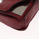 VERSACE Shoulder Bag Leather Red Silver Auth ka1616-9