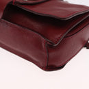 VERSACE Shoulder Bag Leather Red Silver Auth ka1616-16