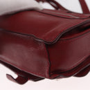 VERSACE Shoulder Bag Leather Red Silver Auth ka1616-18