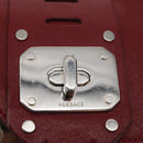 VERSACE Shoulder Bag Leather Red Silver Auth ka1616-19