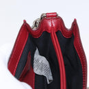 VERSACE Shoulder Bag Leather Red Silver Auth ka1616-24