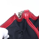 VERSACE Shoulder Bag Leather Red Silver Auth ka1616-27