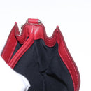 VERSACE Shoulder Bag Leather Red Silver Auth ka1616-28