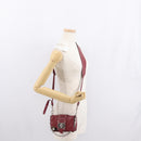 VERSACE Shoulder Bag Leather Red Silver Auth ka1616-31