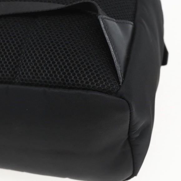 FENDI Sequin Backpack Nylon Black Silver Auth ka1621M