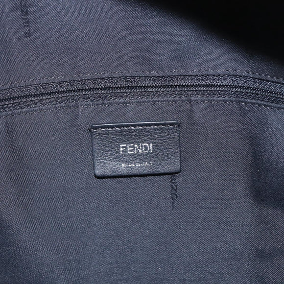 FENDI Sequin Backpack Nylon Black Silver Auth ka1621M