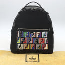 FENDI Sequin Backpack Nylon Black Silver Auth ka1621M-12