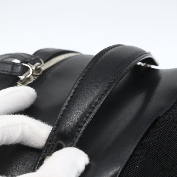 FENDI Sequin Backpack Nylon Black Silver Auth ka1621M