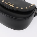 DOLCE&GABBANA Shoulder Bag Leather Gold Black Auth ka1627V-12