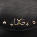 DOLCE&GABBANA Shoulder Bag Leather Gold Black Auth ka1627V-15