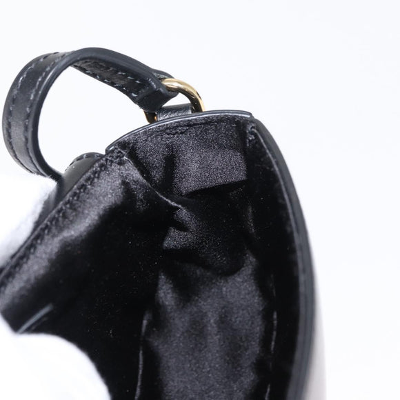 DOLCE&GABBANA Shoulder Bag Leather Gold Black Auth ka1627V