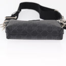 GUCCI GG Supreme Shoulder Bag PVC Black Silver 723306 Auth ka1628M-5