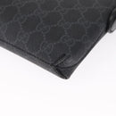 GUCCI GG Supreme Shoulder Bag PVC Black Silver 723306 Auth ka1628M-15