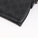GUCCI GG Supreme Shoulder Bag PVC Black Silver 723306 Auth ka1628M-17