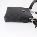 GUCCI GG Supreme Shoulder Bag PVC Black Silver 723306 Auth ka1628M-3